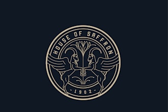 design awesome house saffron logo
