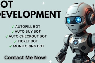 monitoring bot marketplace bot checkout bot auto fill bot booking bot zapier bot