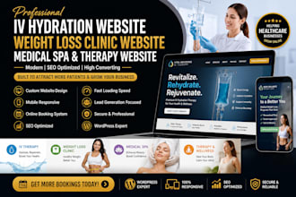 design iv hydration website therapy website weight loss clinic medical website