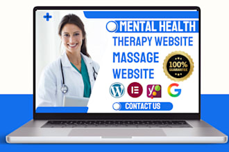 design therapy website mental health wellness website massage wordpress website