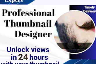 be design attractive clickbait amazing youtube thumbnail in 3hrs