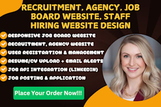 design recruitment website, job board website, job agency, staff hiring website