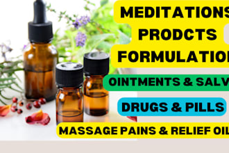 formulate homemade and industrial medicines, ointments or massage serum oils
