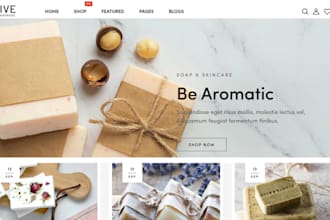 design natural soap shopify store cosmetic organic soap skincare website