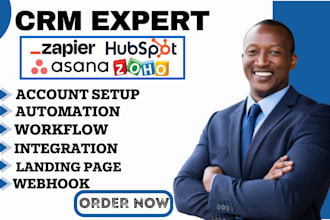 do zapier crm automation hubspot salesforce asana google forms zoho integrations