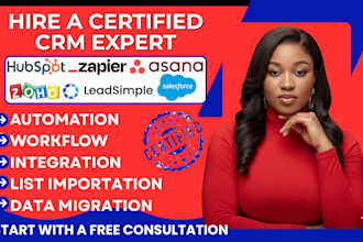 zapier crm automation hubspot salesforce asana zoho integrations leadsimple form