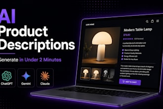 write ai prompts for ecommerce product descriptions