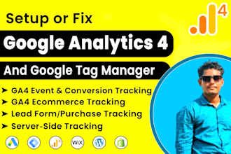 setup google analytics 4, ga4 ecommerce tracking ads conversion tracking by GTM