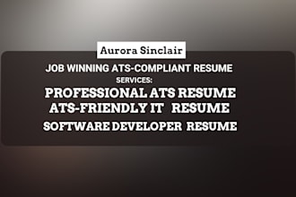 write an ats friendly IT and software developer resume to land tech job