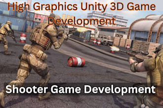 develop high graphics unity 3d multiplayer game, 3d shooter game