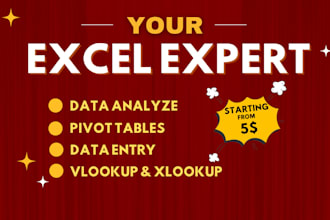 excel data analysis, graphs, pivot tables, data entry
