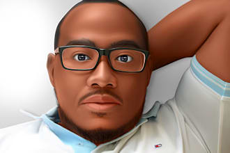make realistic drawing cartoon like 3d from your photo