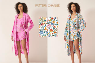 do pattern change and design,color change,color correction