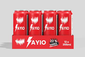 beverage, beer, drink, soda can, cases, tray, packaging and label design