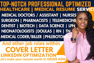 write healthcare medical assistant doctor nurse pharmacist midwife doulas resume