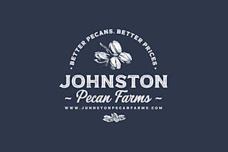 design unique johnston pecan farms logo