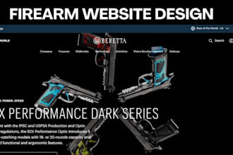 design firearm website firearm ems website miltary gun website