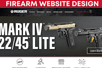 design firearm website firearm ems website miltary gun website