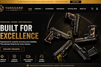 design a professional firearm and gun store shopify website