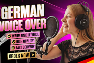 record a female german voice over