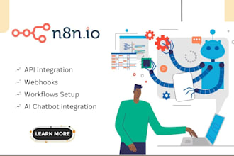 create automation and workflows using n8n io and API integration