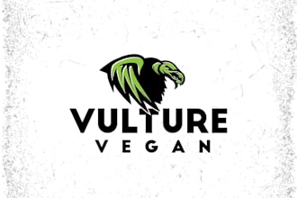 create a retro vintage vegan business logo design