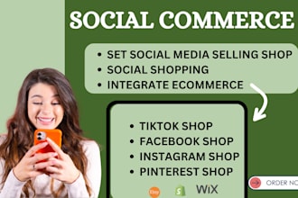 do social commerce setup facebook instagram pinterest tiktok shop setup and ads