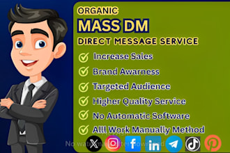 do instagram marketing and send direct message or dms