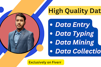 do data entry, contact list, data collection and copy past