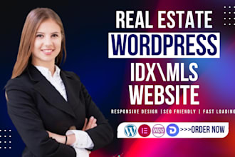 design real estate website in wordpress, real estate agent, idx website realtor