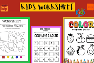 design kindergarten preschool kids activity book worksheets tracing workbook