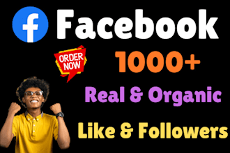 get 100k organic likes and followers increase your fb page