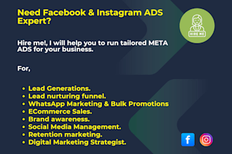 run facebook ads campaign, fb ads manager, instagram ads, meta lead generation