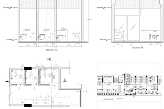 floor plan , sections and elevations