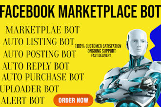setup facebook marketplace bot, auto listing bot, auto respond bot, chatbot