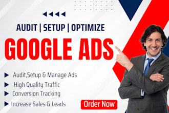 setup, audit and optimization google PPC ads adwords search campaign tracking