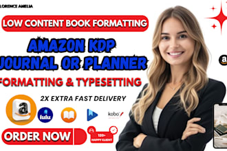 format your amazon kdp low content book journal, planner or notebook