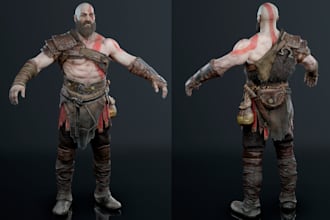 do 3d character model for 3d printing and games