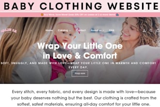 design baby clothing website baby clothing shopify store baby clothing store