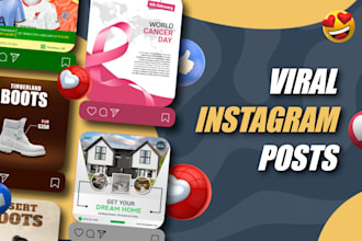 create 5 viral instagram posts and stories for your brand