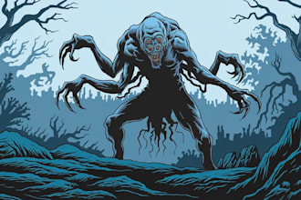 draw high quality detailed dark art illustration