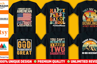 do typography t shirt design and custom graphic t shirt 24h