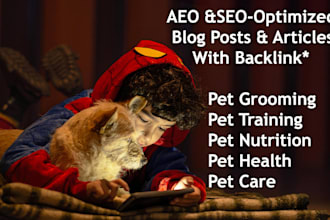 write pet content for your blog or website