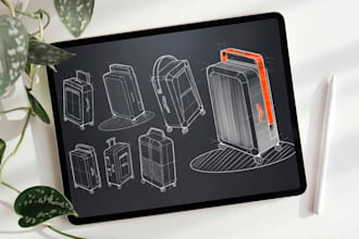 develop industrial and product design sketches