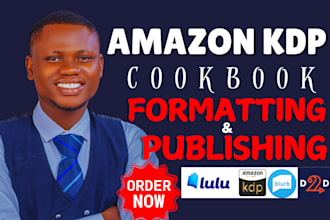do amazon kdp cookbook formatting, layout design, publishing