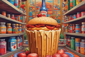 design food pop art of your food