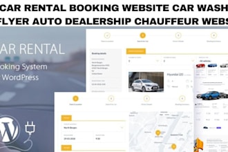 develop car rental app booking website car flyer auto dealership chauffeur web