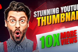 design eye catching clickbait youtube thumbnail and video cover