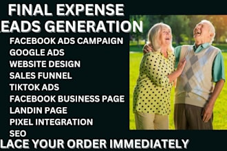 final expense leads burial insurance leads senior citizen facebook ad google ads