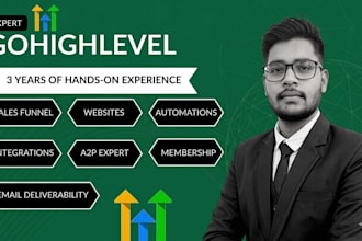 build a gohighlevel sales funnel and website